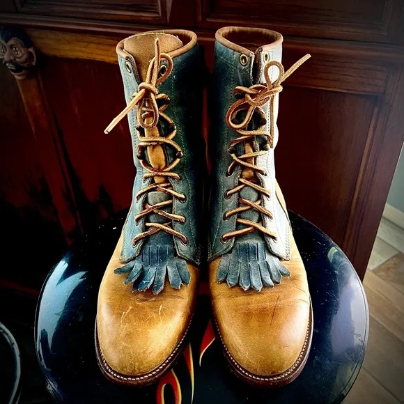 Justin Boots | Shoes | Vintage Justin Leather Lace Up Boots  display picture 2